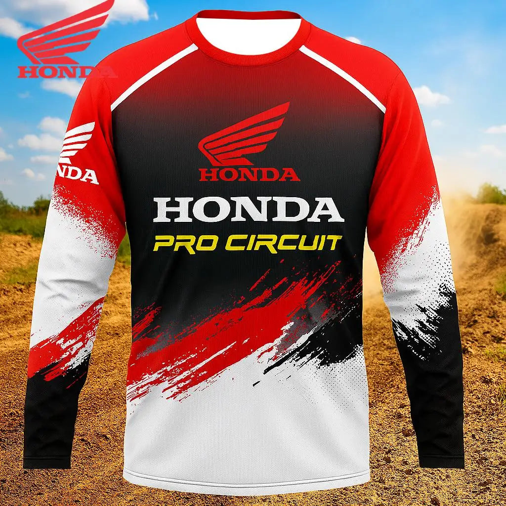 Honda 2026 Off Road Motorcycle Quick Dry Breathable Jersey Mountain Bike Racing T-Shirt Comfortable Riding Ropa Motocross Hombre