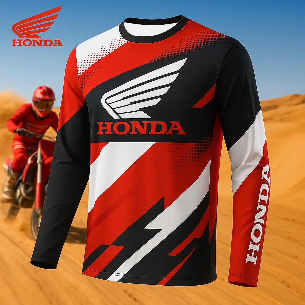 Honda 2026 Off Road Motorcycle Quick Dry Breathable Jersey Mountain Bike Racing T-Shirt Comfortable Riding Ropa Motocross Hombre
