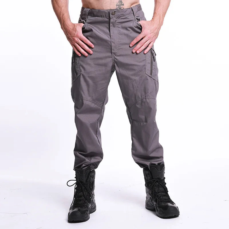 Military Tactical Pants Cargo Men Waterproof Trousers Casual Pants Wear-resistant Multi-pocket Outdoor Hiking Work Trousers Male