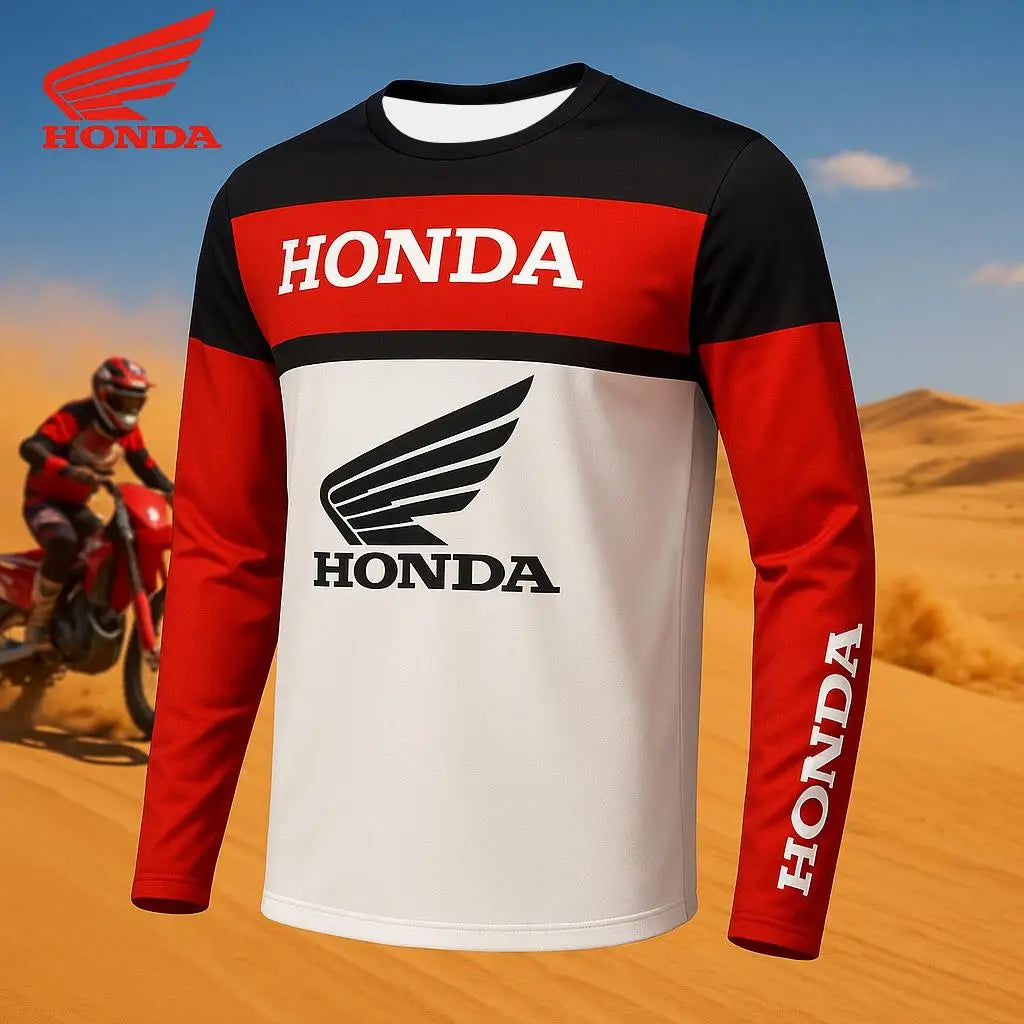 Honda 2026 Off Road Motorcycle Quick Dry Breathable Jersey Mountain Bike Racing T-Shirt Comfortable Riding Ropa Motocross Hombre