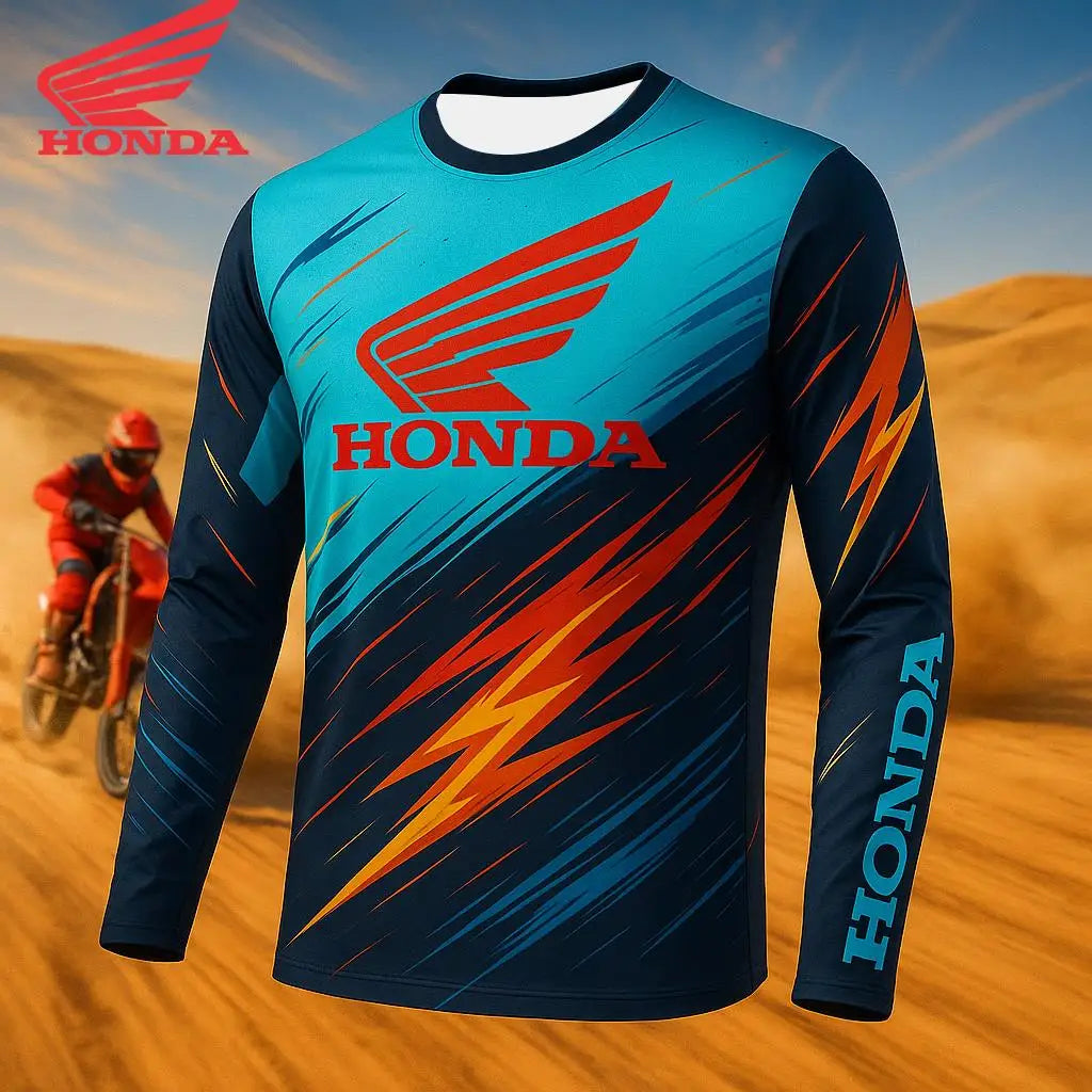 Honda 2026 Off Road Motorcycle Quick Dry Breathable Jersey Mountain Bike Racing T-Shirt Comfortable Riding Ropa Motocross Hombre