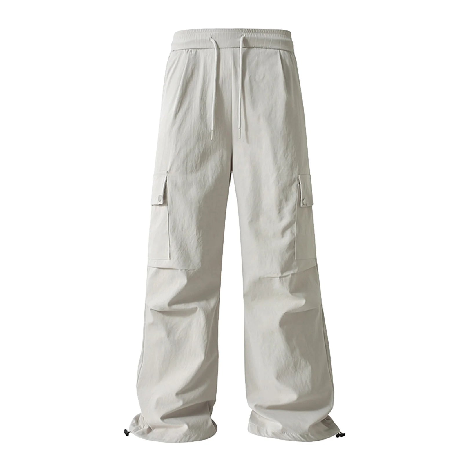 Men'S Casual Fashion Work Trousers Solid Color Multi-Color Loose Pocket Work Trousers Men'S Home Trousers Nine-Point Trousers