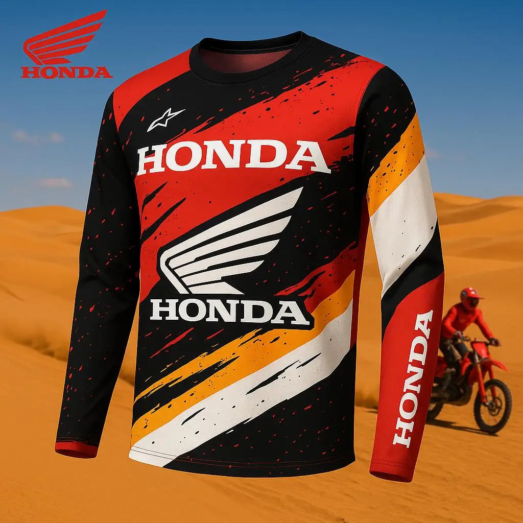 Honda 2026 Off Road Motorcycle Quick Dry Breathable Jersey Mountain Bike Racing T-Shirt Comfortable Riding Ropa Motocross Hombre
