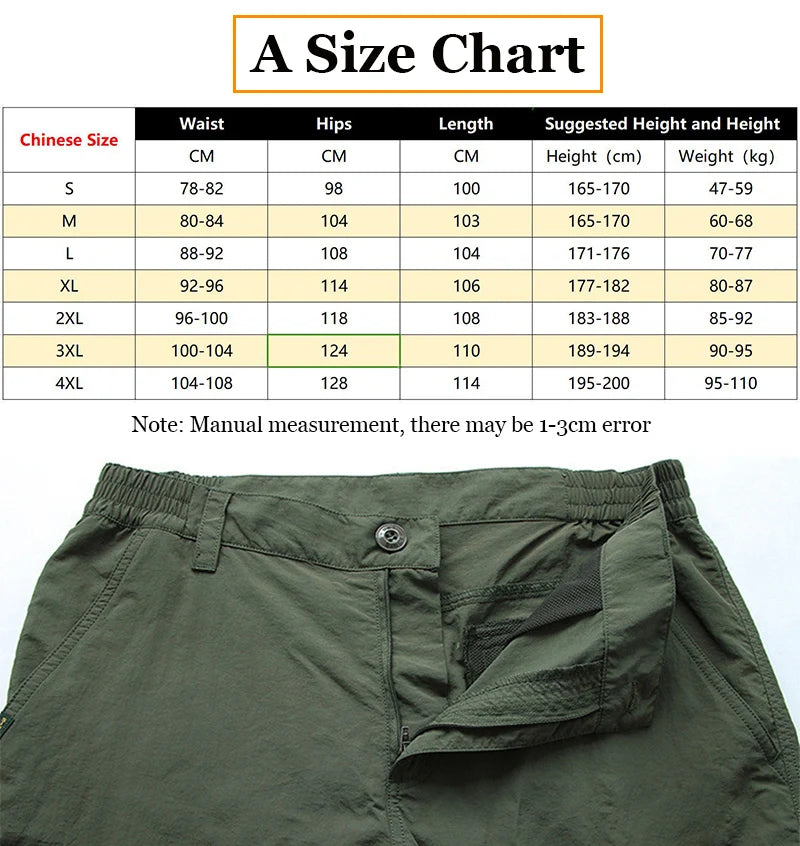 Military Tactical Pants Cargo Men Waterproof Trousers Casual Pants Wear-resistant Multi-pocket Outdoor Hiking Work Trousers Male