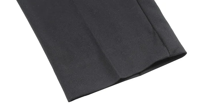 British Style Men High Waist Casual Dress Pant Men Belt Design Slim Trousers Formal Office Social Wedding Party Dress Suit Pants