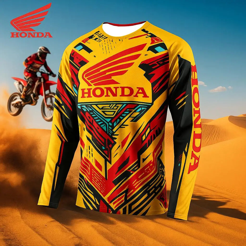 Honda 2026 Off Road Motorcycle Quick Dry Breathable Jersey Mountain Bike Racing T-Shirt Comfortable Riding Ropa Motocross Hombre