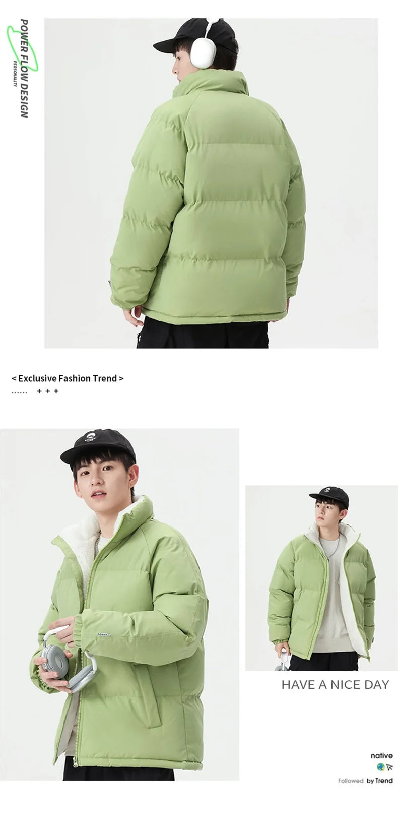 Winter Warm Stand Collar Men Parkas Thickened Windproof Male Cotton Jackets High Quality Korean Fashion Overcoats for Men Hot