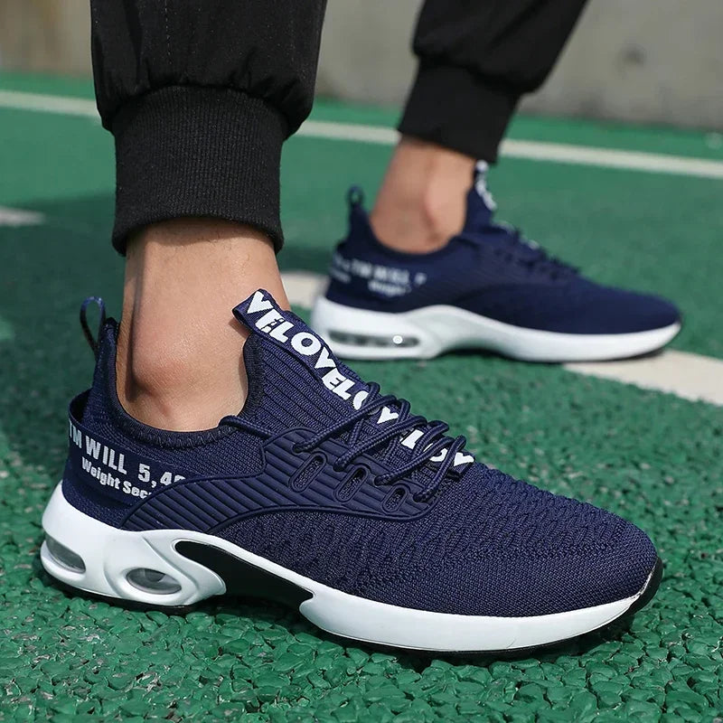 Men Thick Soled Sports Shoes with Fashionable Design Breathable Comfortable Shoes Outdoor Hiking Shoes Zapatillas Hombre De Segu