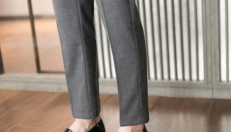 Straight Draped Man Suits Pants Work Trousers for Men Office Fluid New In High Quality Chinese Homme Summer 2025 Up Dress Fabric