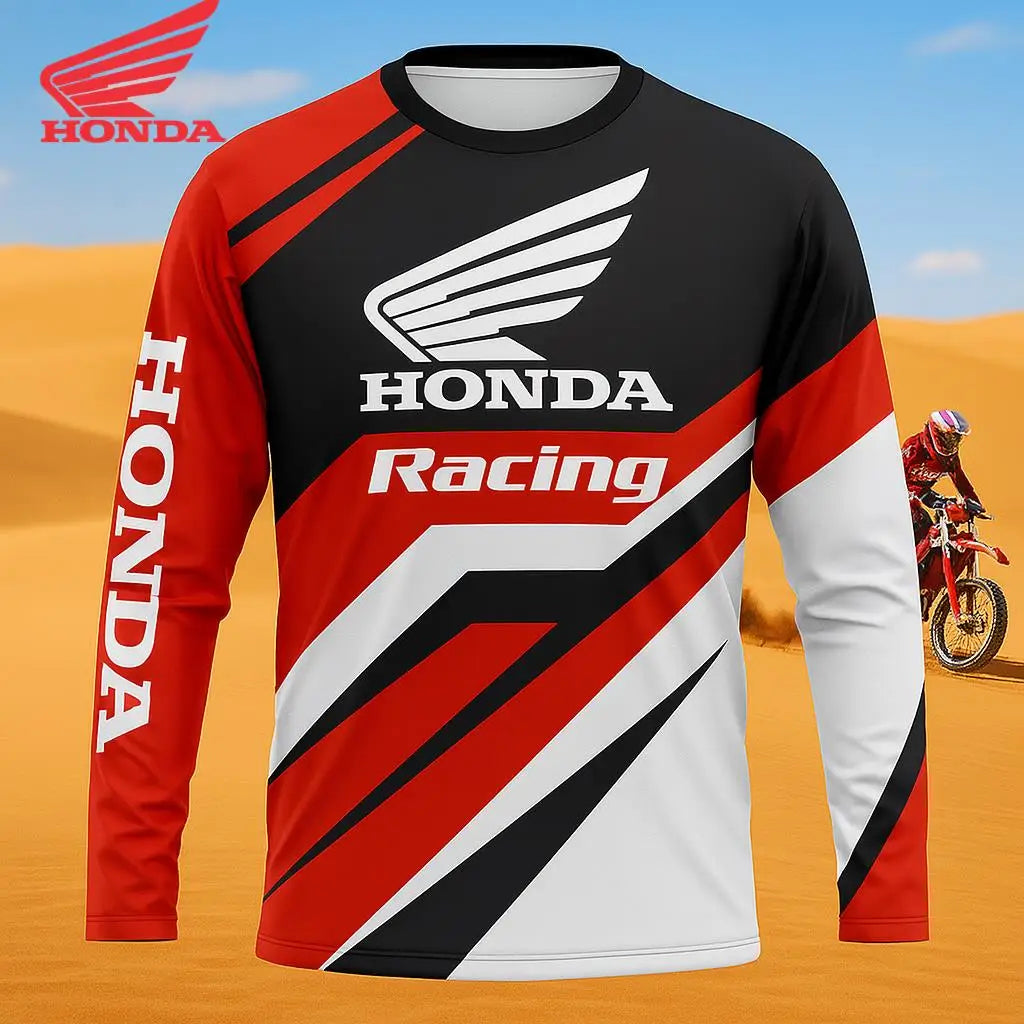 Honda 2026 Off Road Motorcycle Quick Dry Breathable Jersey Mountain Bike Racing T-Shirt Comfortable Riding Ropa Motocross Hombre