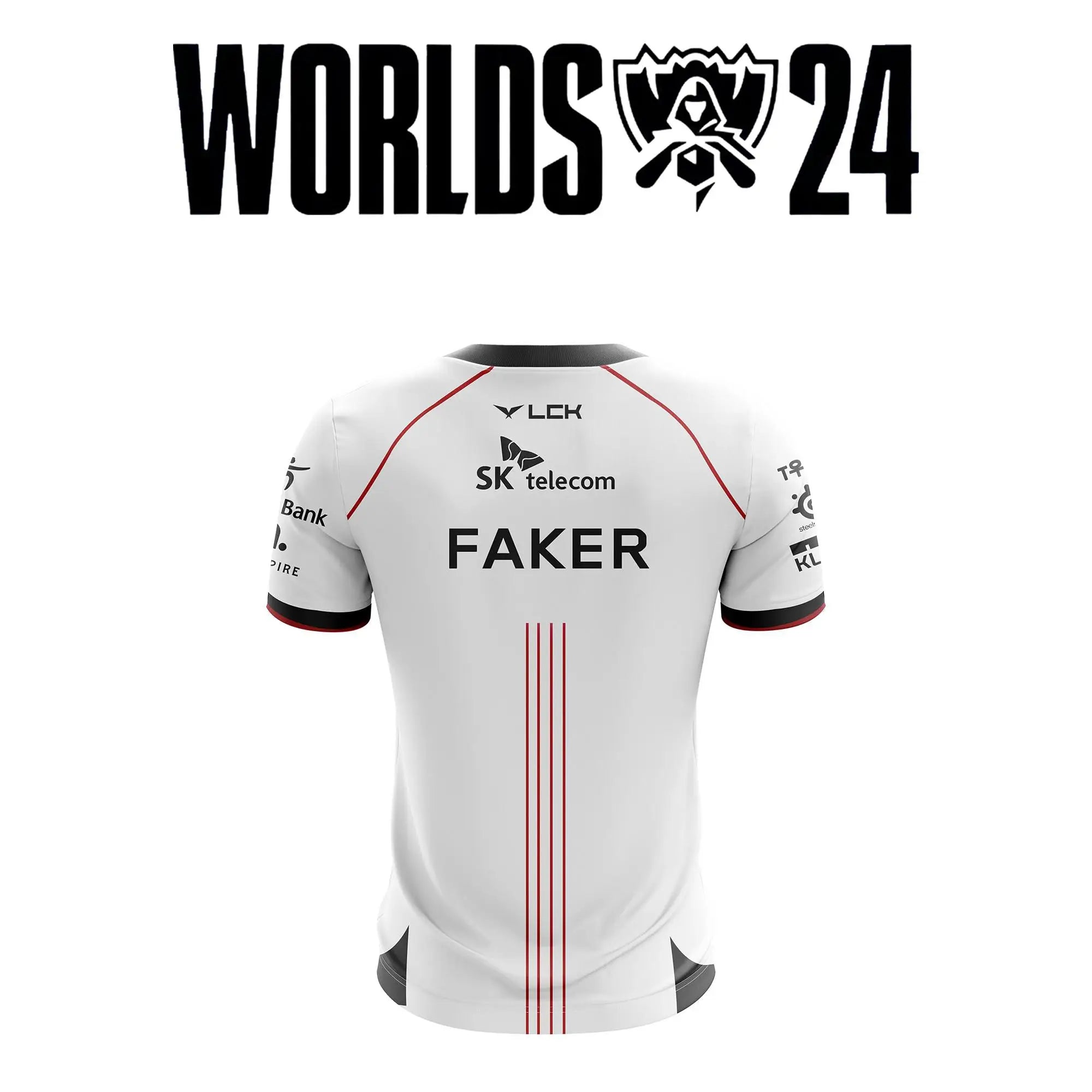 New T1 Esports Team Uniform Tshirt League Of Legends World Finals Jersey T Shirt Lol Games Faker Fan Support Men Clothes Tshirr