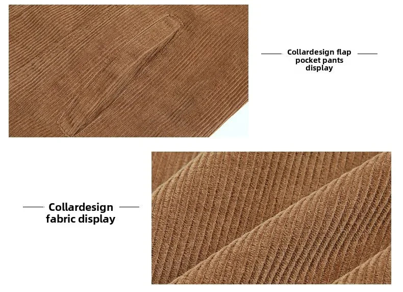 Male Cotton Jackets Padded Warm Loose Parka Coat Corduroy Short Jacket Man Solid Zip Windbreaker Winter Men's Fleece Jacket