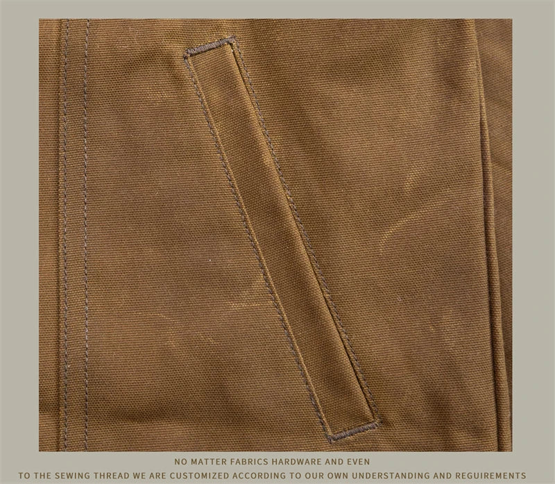 Red Tornado Classic Type 3 Waxed Trucker Jacket American Casual Style Work Wear Coat