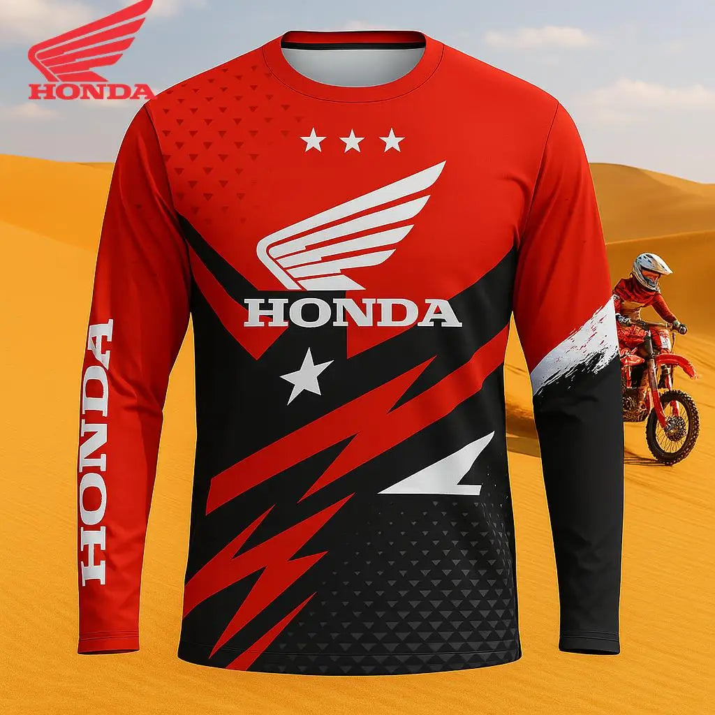 Honda 2026 Off Road Motorcycle Quick Dry Breathable Jersey Mountain Bike Racing T-Shirt Comfortable Riding Ropa Motocross Hombre