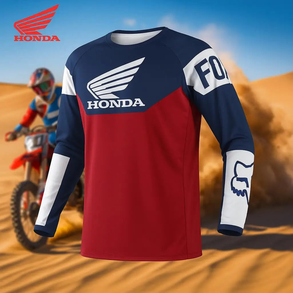 Honda 2026 Off Road Motorcycle Quick Dry Breathable Jersey Mountain Bike Racing T-Shirt Comfortable Riding Ropa Motocross Hombre