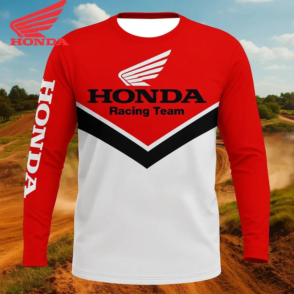 Honda 2026 Off Road Motorcycle Quick Dry Breathable Jersey Mountain Bike Racing T-Shirt Comfortable Riding Ropa Motocross Hombre
