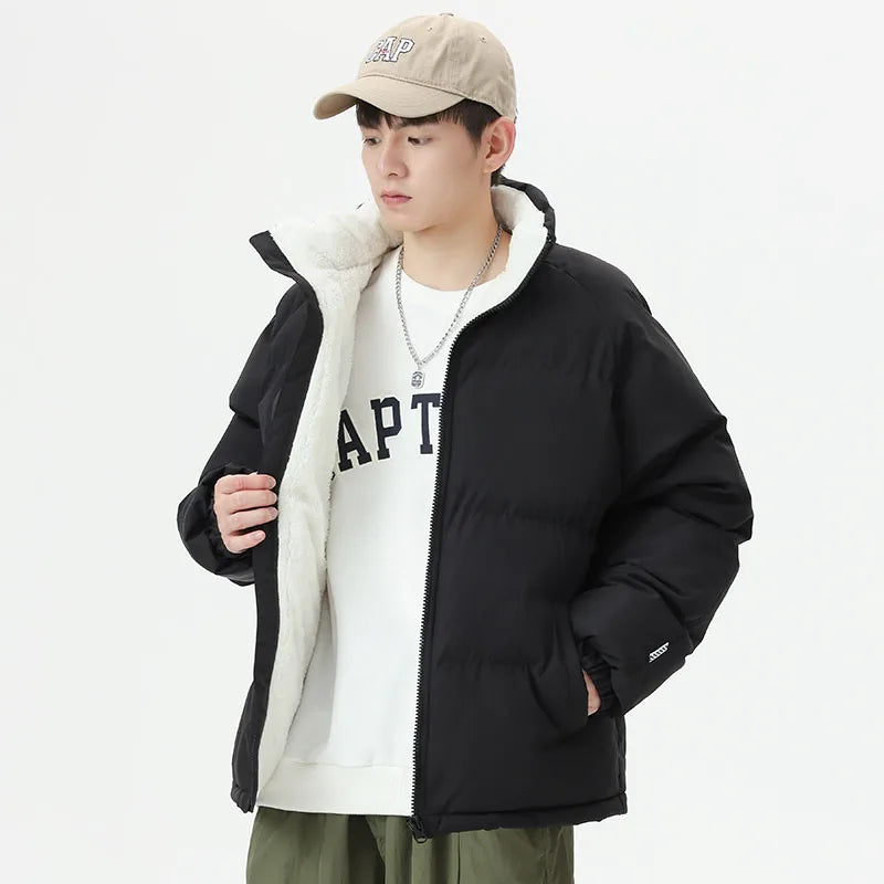 Winter Warm Stand Collar Men Parkas Thickened Windproof Male Cotton Jackets High Quality Korean Fashion Overcoats for Men Hot