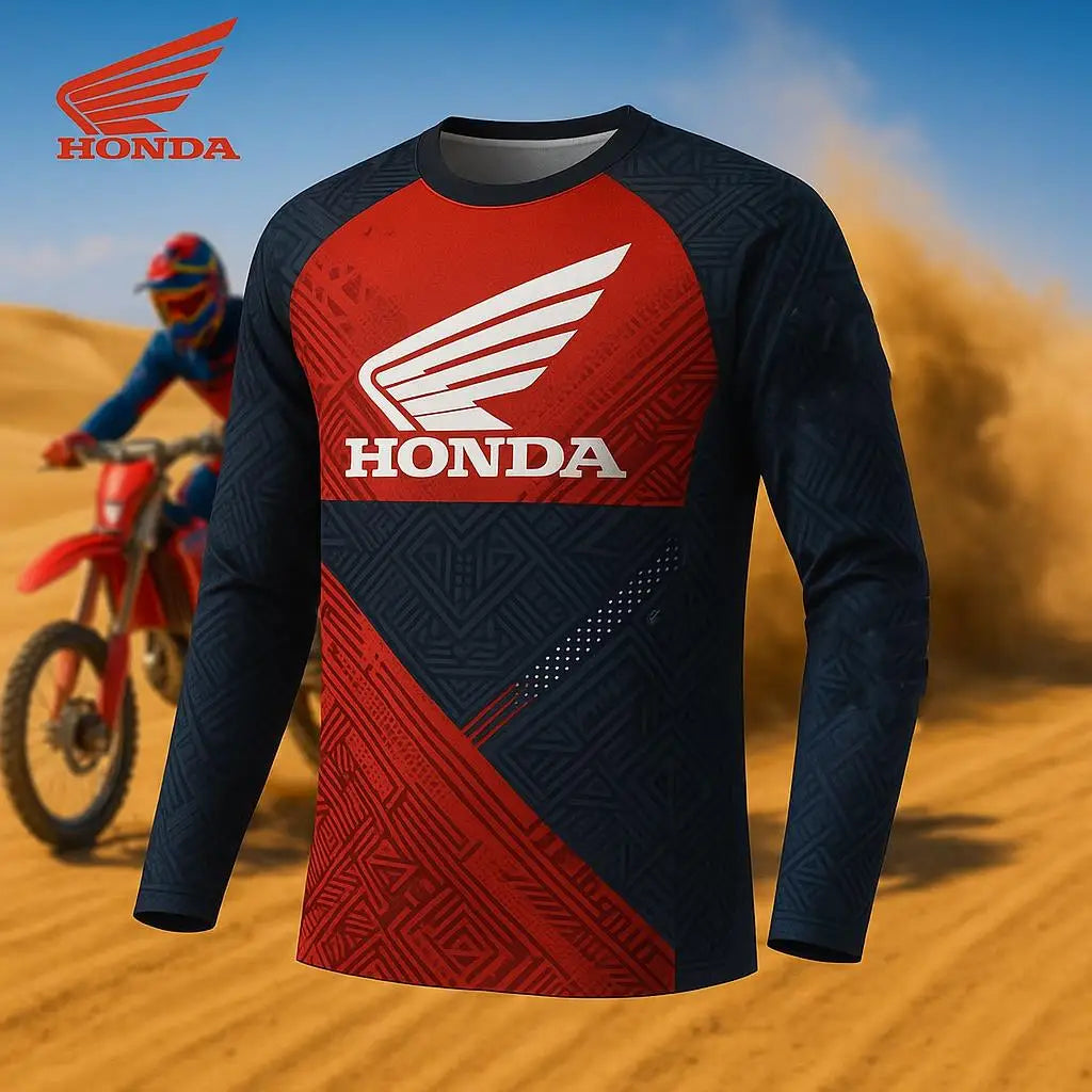 Honda 2026 Off Road Motorcycle Quick Dry Breathable Jersey Mountain Bike Racing T-Shirt Comfortable Riding Ropa Motocross Hombre
