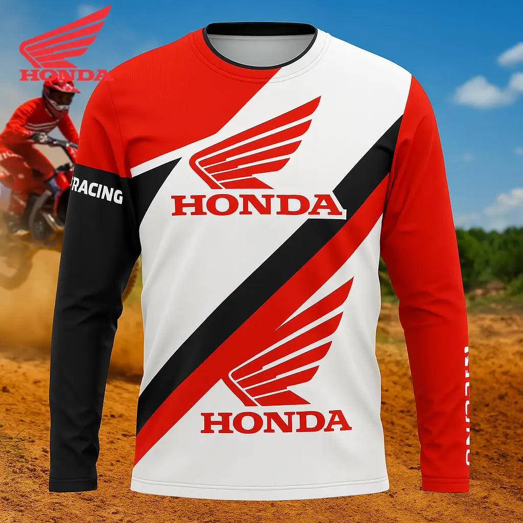 Honda 2026 Off Road Motorcycle Quick Dry Breathable Jersey Mountain Bike Racing T-Shirt Comfortable Riding Ropa Motocross Hombre