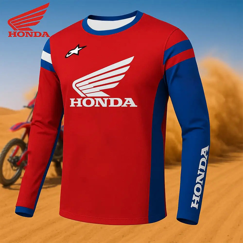 Honda 2026 Off Road Motorcycle Quick Dry Breathable Jersey Mountain Bike Racing T-Shirt Comfortable Riding Ropa Motocross Hombre
