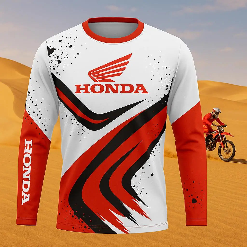 Honda 2026 Off Road Motorcycle Quick Dry Breathable Jersey Mountain Bike Racing T-Shirt Comfortable Riding Ropa Motocross Hombre