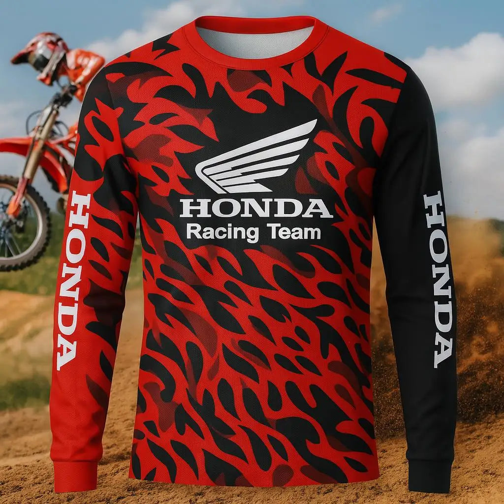Honda 2026 Off Road Motorcycle Quick Dry Breathable Jersey Mountain Bike Racing T-Shirt Comfortable Riding Ropa Motocross Hombre