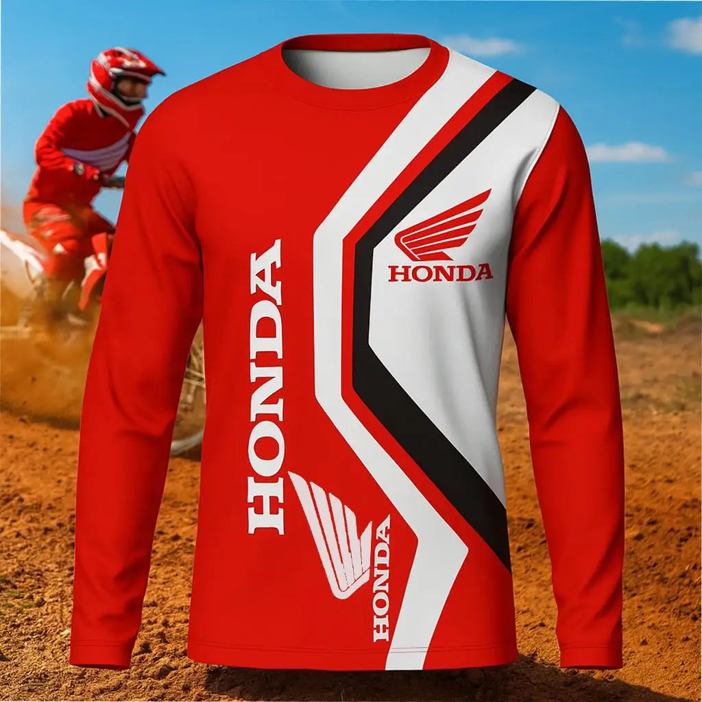 Honda 2026 Off Road Motorcycle Quick Dry Breathable Jersey Mountain Bike Racing T-Shirt Comfortable Riding Ropa Motocross Hombre