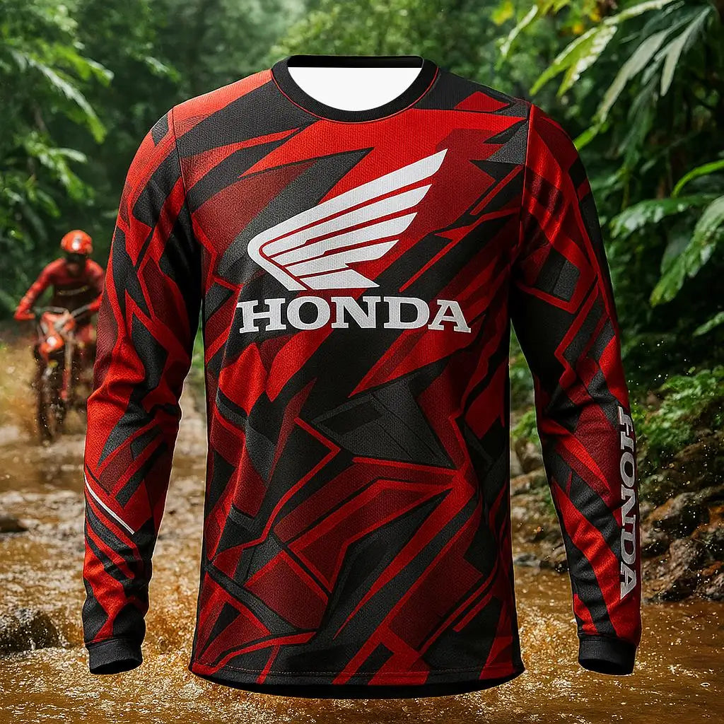 Honda 2026 Off Road Motorcycle Quick Dry Breathable Jersey Mountain Bike Racing T-Shirt Comfortable Riding Ropa Motocross Hombre