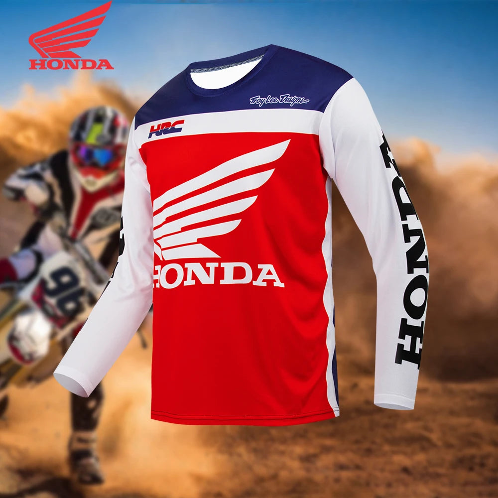 Honda 2026 Off Road Motorcycle Quick Dry Breathable Jersey Mountain Bike Racing T-Shirt Comfortable Riding Ropa Motocross Hombre
